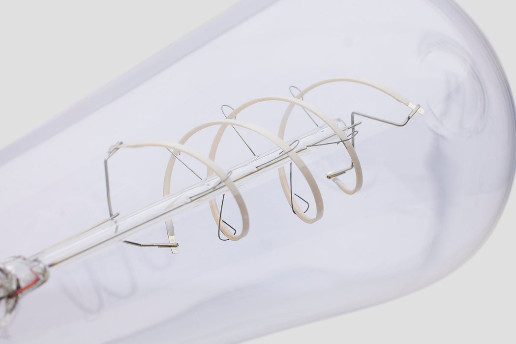 SATCO/NUVO 6W LED Flex Gray Coil Filament ST19 2700K 500Lm 120V Dimmable Medium E26 Base Clear (S11520)