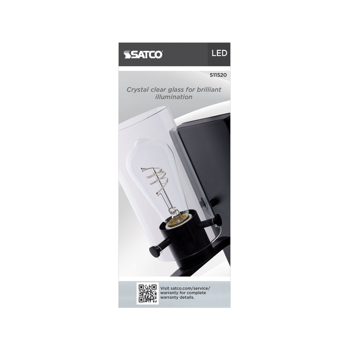 SATCO/NUVO 6W LED Flex Gray Coil Filament ST19 2700K 500Lm 120V Dimmable Medium E26 Base Clear (S11520)