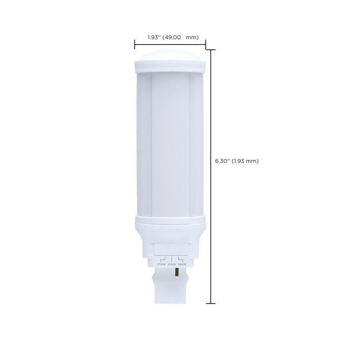 SATCO/NUVO 14W LED PL Bulb GX32d-2 Base CCT Selectable 2700K/4000K/5000K 1400Lm Non-Dimmable Frost (S11545)