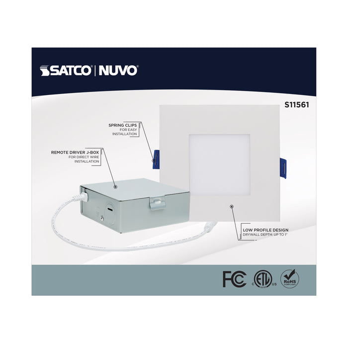 SATCO/NUVO 9W LED Direct Wire Low Profile Downlight 4 Inch Square Starfish IOT Tunable White And RGB 120V 90 CRI White Finish (S11561)