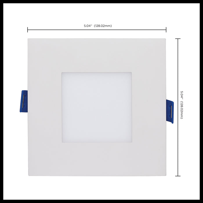 SATCO/NUVO 9W LED Direct Wire Low Profile Downlight 4 Inch Square Starfish IOT Tunable White And RGB 120V 90 CRI White Finish (S11561)