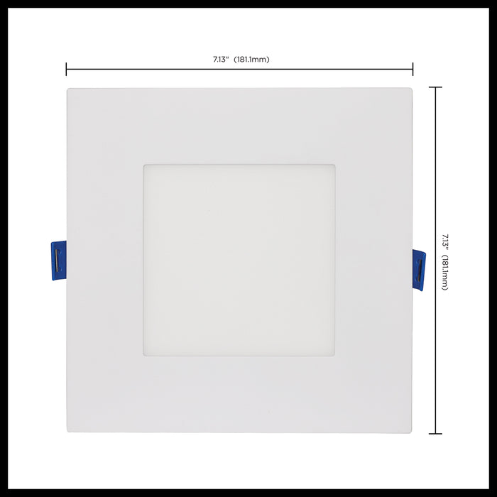 SATCO/NUVO 12W LED Direct Wire Low Profile Downlight 6 Inch Square Starfish IOT Tunable White And RGB 120V 90 CRI White Finish (S11563)