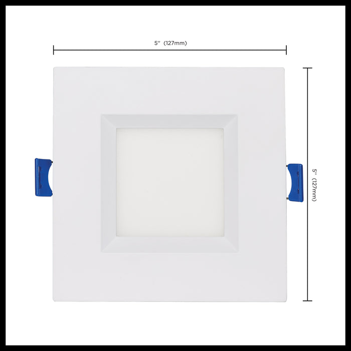 SATCO/NUVO 9W LED Direct Wire Low Profile Regress Baffle Downlight 4 Inch Square Starfish IOT Tunable White And RGB 120V 90 CRI White Finish (S11565)