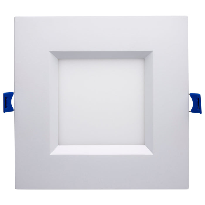 SATCO/NUVO 12W LED Direct Wire Low Profile Regress Baffle Downlight 6 Inch Square Starfish IOT Tunable White And RGB 120V 90 CRI White Finish (S11567)