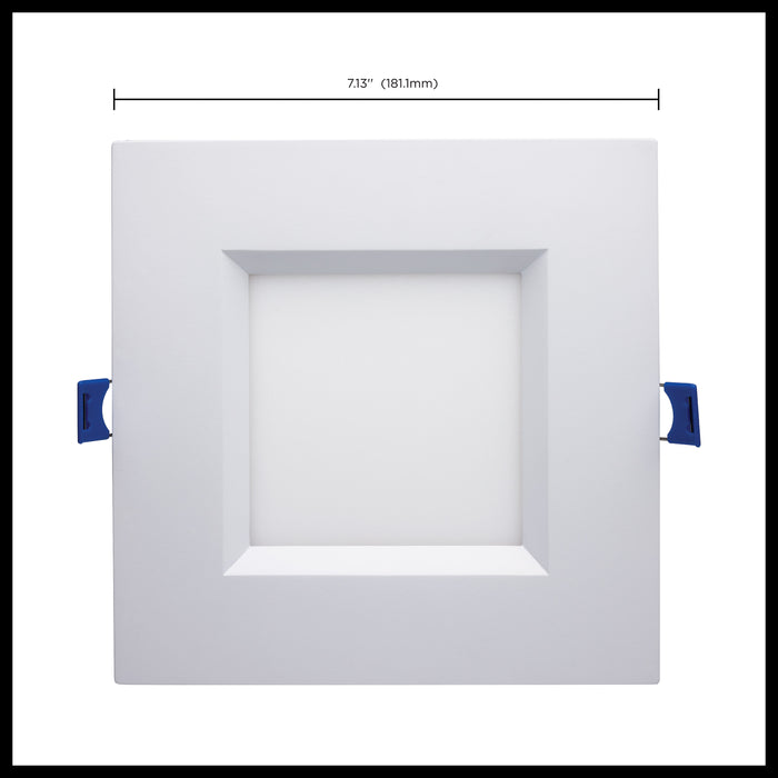 SATCO/NUVO 12W LED Direct Wire Low Profile Regress Baffle Downlight 6 Inch Square Starfish IOT Tunable White And RGB 120V 90 CRI White Finish (S11567)