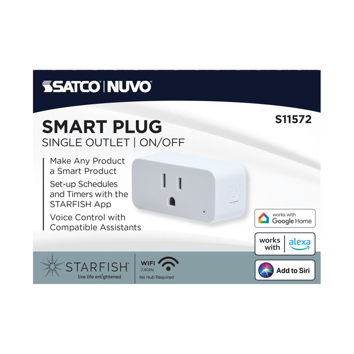 SATCO/NUVO Starfish On/Off Smart Plug 15A White (S11572)