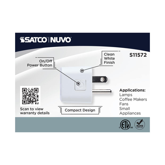 SATCO/NUVO Starfish On/Off Smart Plug 15A White (S11572)