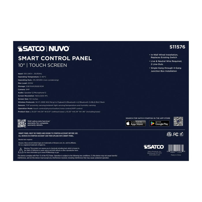 SATCO/NUVO Starfish 10-Inch In-Wall Control Panel (S11576)