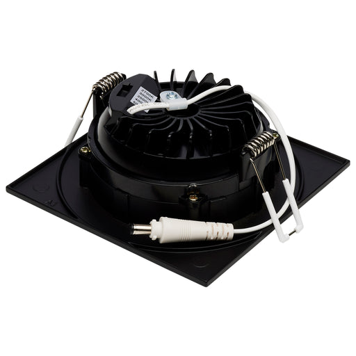 SATCO/NUVO 12W LED Direct Wire Downlight Gimbaled 4 Inch CCT Selectable Square Remote Driver Black Finish 850Lm 120V (S11622R1)