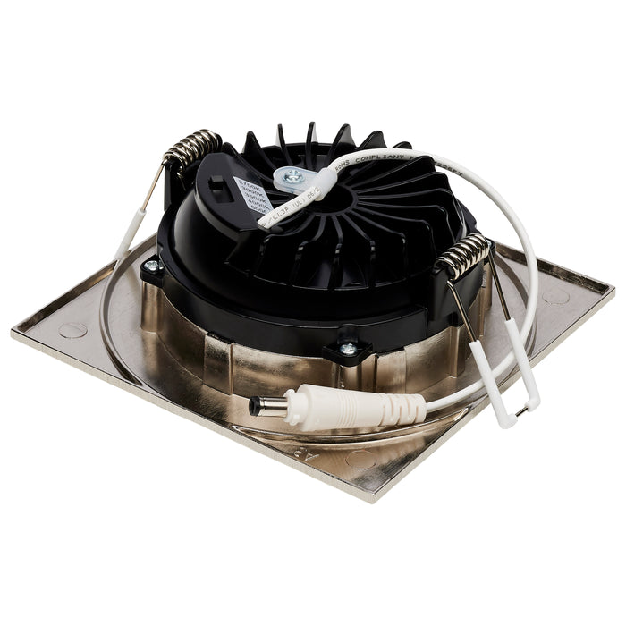 SATCO/NUVO 12W LED Direct Wire Downlight Gimbaled 4 Inch CCT Selectable Square Remote Driver Brushed Nickel Finish 850Lm 120V (S11623R1)