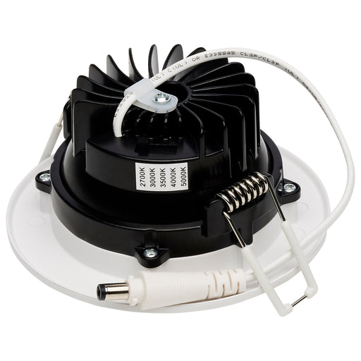 SATCO/NUVO 12W LED Direct Wire Downlight Gimbaled 3.5 Inch CCT Selectable Round Remote Driver White Finish 840Lm 120V (S11624R1)