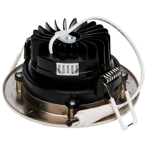 SATCO/NUVO 12W LED Direct Wire Downlight Gimbaled 3.5 Inch CCT Selectable Round Remote Driver Brushed Nickel Finish 840Lm 120V (S11626R1)