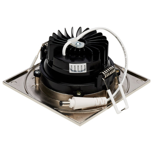 SATCO/NUVO 12W LED Direct Wire Downlight Gimbaled 3.5 Inch CCT Selectable Square Remote Driver Brushed Nickel Finish 840Lm 120V (S11629R1)