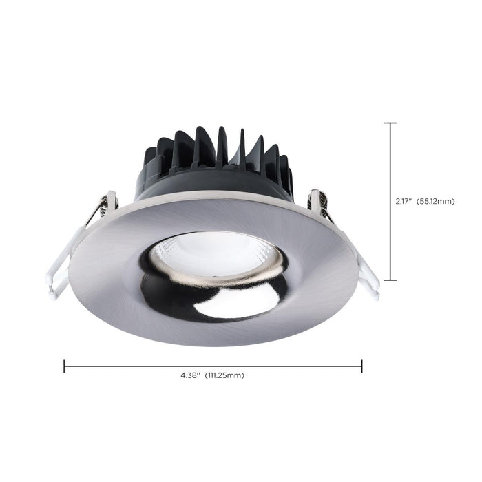 SATCO/NUVO 10W LED Direct Wire Downlight Remote Driver CCT Selectable 2700K/3000K/3500K/4000K/5000K 120V Dimmable Round Brushed Nickel (S11632R1)