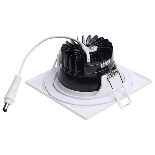 SATCO/NUVO 10W LED Direct Wire Downlight Remote Driver CCT Selectable 2700K/3000K/3500K/4000K/5000K 120V Dimmable Square White (S11633R1)