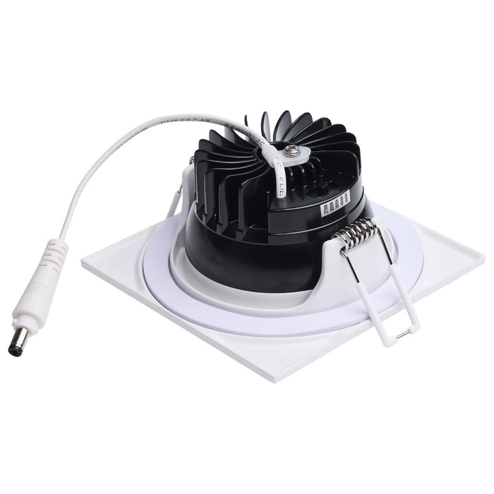 SATCO/NUVO 10W LED Direct Wire Downlight Remote Driver CCT Selectable 2700K/3000K/3500K/4000K/5000K 120V Dimmable Square White (S11633R1)