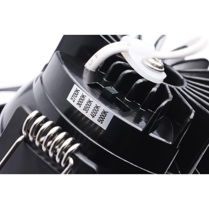 SATCO/NUVO 10W LED Direct Wire Downlight Remote Driver CCT Selectable 2700K/3000K/3500K/4000K/5000K 120V Dimmable Square Black (S11634R1)