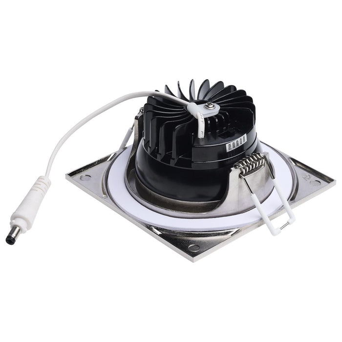 SATCO/NUVO 10W LED Direct Wire Downlight Remote Driver CCT Selectable 2700K/3000K/3500K/4000K/5000K 120V Dimmable Square Brushed Nickel (S11635R1)