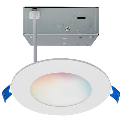 SATCO/NUVO Starfish 8W LED Direct Wire Downlight 4-Inch Remote Driver RGBTW Round White Finish (S11636)