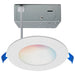 SATCO/NUVO Starfish 8W LED Direct Wire Downlight 4-Inch Remote Driver RGBTW Round White Finish (S11636)