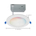 SATCO/NUVO Starfish 11W LED Direct Wire Downlight 6-Inch Remote Driver RGBTW Round White Finish (S11637)