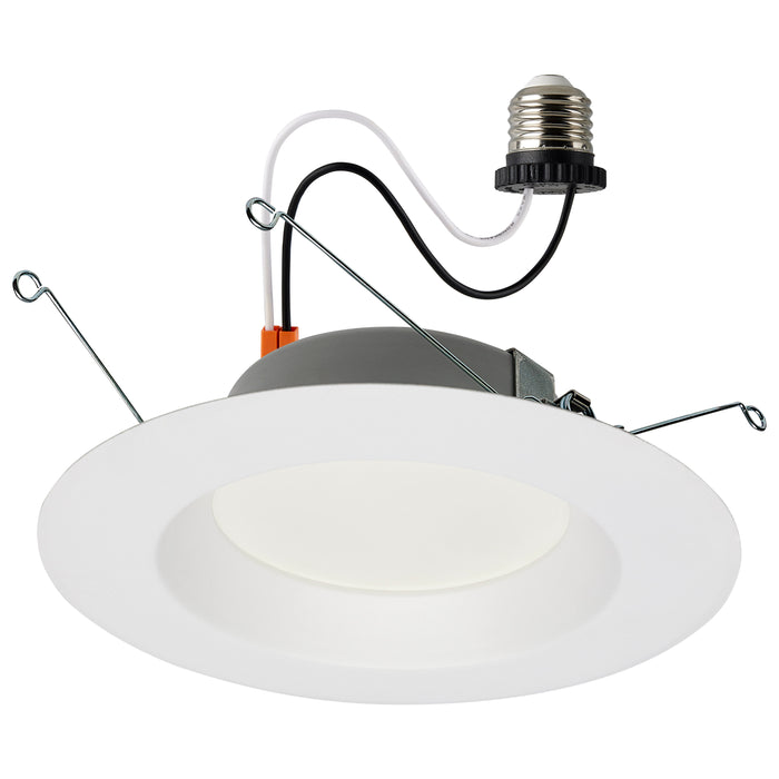 SATCO/NUVO 12.5W LED Downlight Retrofit 5-6 Inch 3000K 120V Dimmable White Finish (S11643)