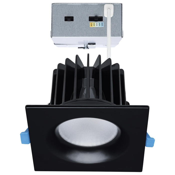 SATCO/NUVO LED Square Architectural Downlight Wattage/CCT Selectable 16W/20W/24W 2700K/3000K/3500K/4000K/5000K 90 CRI 40 Degree Beam Black (S11674)