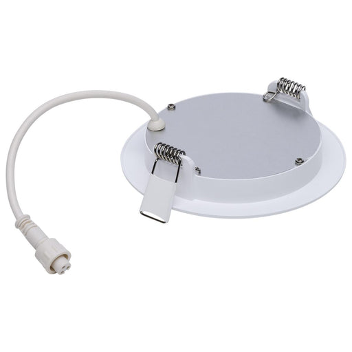 SATCO/NUVO 8W LED Direct Wire Economy Downlight Remote Driver 4 Inch CCT Selectable 2700K/3000K/3500K/4000K/5000K 120V Round Flat Face White (S11680)