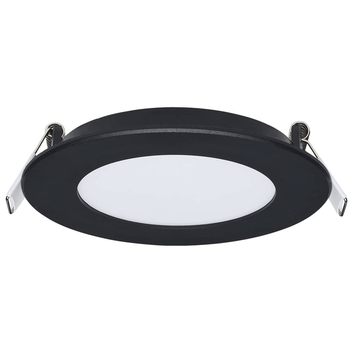 SATCO/NUVO 8W LED Direct Wire Downlight Remote Driver 4 Inch Round CCT Selectable 2700K/3000K/3500K/4000K/5000K 120V Dimmable Flat Face Black (S11685)