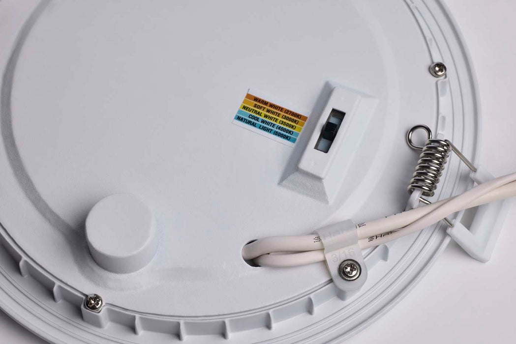 SATCO/NUVO 6 Inch LED Direct Wire Downlight Wattage/CCT Selectable 15W/11W 2700K/3000K/3500K/4000K/5000K Dual Dimming Integrated Emergency/Test Switch (S11697)