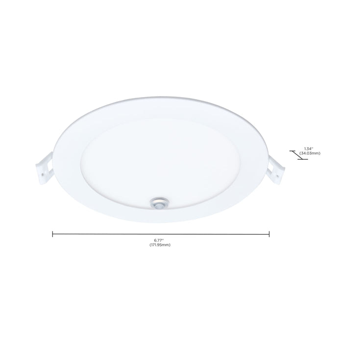 SATCO/NUVO 6 Inch LED Direct Wire Downlight Wattage/CCT Selectable 15W/11W 2700K/3000K/3500K/4000K/5000K Dual Dimming Integrated Emergency/Test Switch (S11697)