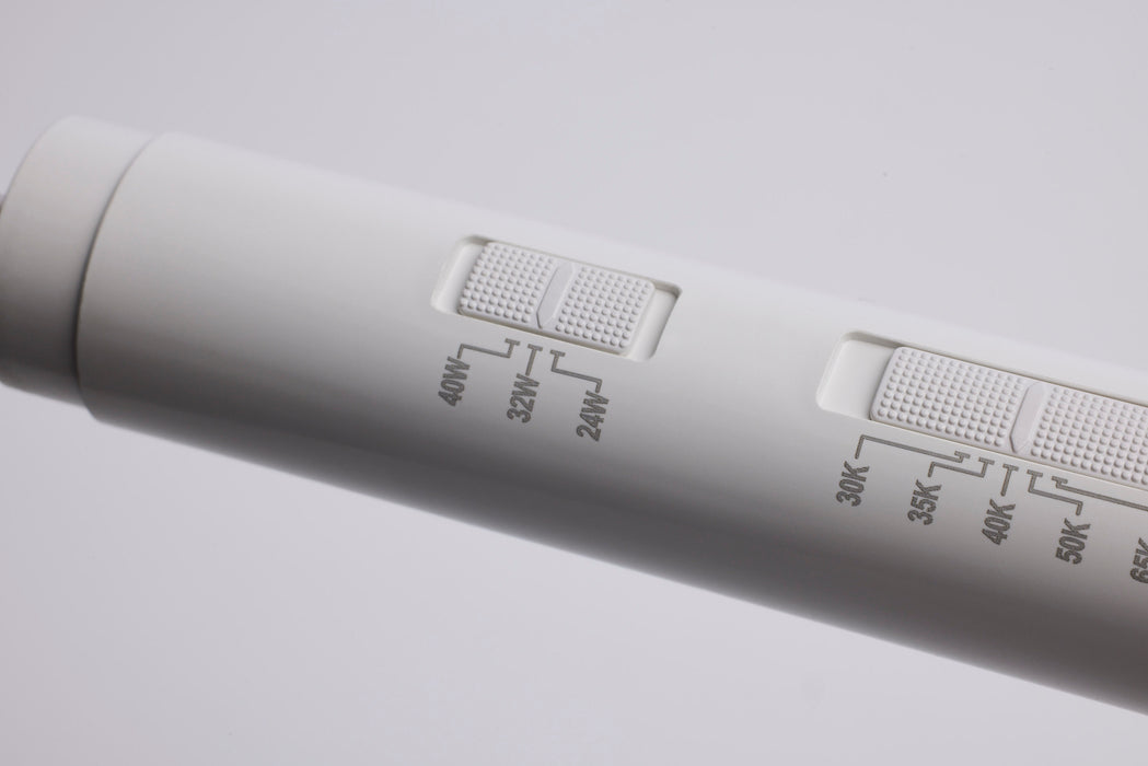 SATCO/NUVO 2-Piece T8 LED Tube Wattage/CCT Selectable 24W/32W/40W 3000K/3500K/4000K/5000K/6500K 8 Foot 120-277V FA8 Base (S11756)
