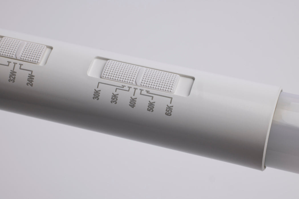 SATCO/NUVO 2-Piece T8 LED Tube Wattage/CCT Selectable 24W/32W/40W 3000K/3500K/4000K/5000K/6500K 8 Foot 120-277V FA8 Base (S11756)