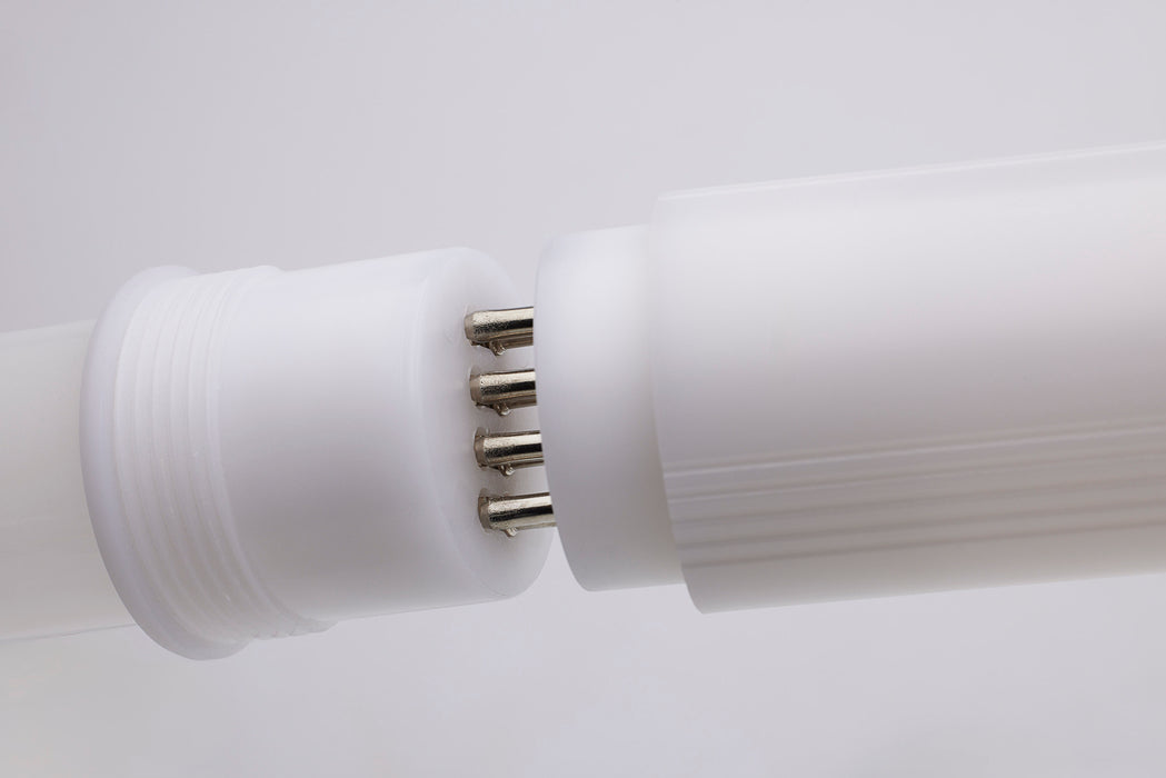 SATCO/NUVO 8 Foot LED T8 Tube Fa8 Base Wattage/CCT Selectable 24W/32W/40W 3000K/3500K/4000K/5000K/6500K 120-277V 2-Piece (S11757)