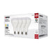 SATCO/NUVO 13W BR40 LED Medium Base CCT Selectable 2700K/3000K/3500K/4000K/5000K 1075Lm White Finish 90 CRI 120V 4-Pack (S11781)