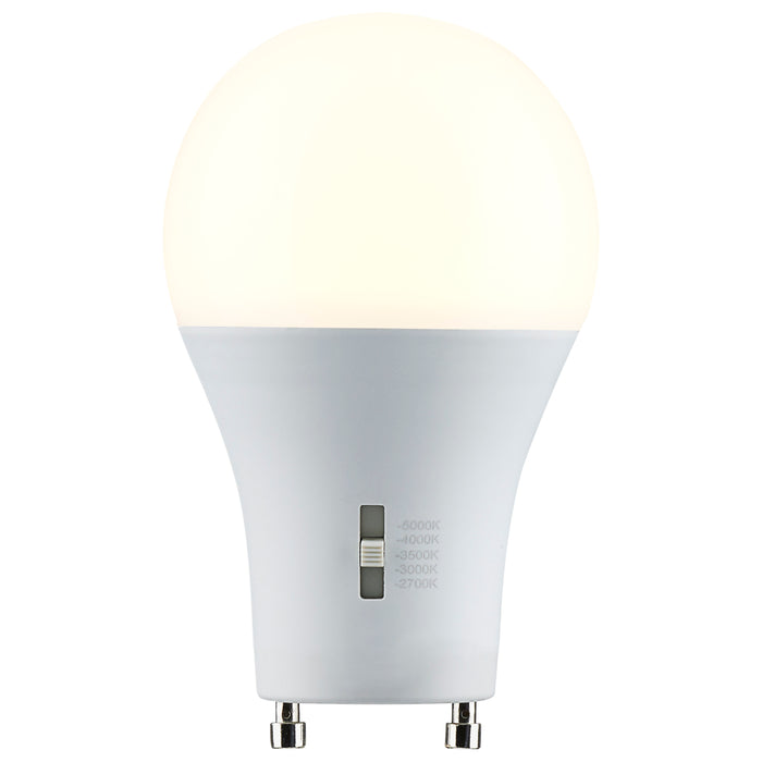 SATCO/NUVO LED A-Shape Lamp CCT Selectable 2700K/3000K/3500K/4000K/5000K 14W 90 CRI 120V 1600Lm GU24 Base Dimmable (S11796)