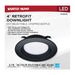 SATCO/NUVO 6.7W LED Downlight Retrofit 4 Inch CCT Selectable 120V Black Finish (S11832R1)