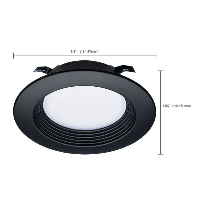 SATCO/NUVO 6.7W LED Downlight Retrofit 4 Inch CCT Selectable 120V Black Finish (S11832R1)