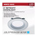 SATCO/NUVO 6.7W LED Downlight Retrofit 4 Inch CCT Selectable 120V Brushed Nickel Finish (S11833R1)
