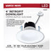 SATCO/NUVO 6.5W LED Downlight Retrofit 4 Inch Baffle CCT Selectable 2700K/3000K/3500K/4000K/5000K 12V Matte White Finish (S11838)