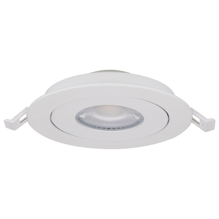 SATCO/NUVO 9W CCT Selectable LED Direct Wire Downlight Gimbaled 4 Inch Round Remote Driver White (S11840)