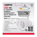 SATCO/NUVO 9W CCT Selectable LED Direct Wire Downlight Gimbaled 4 Inch Round Remote Driver White (S11840)