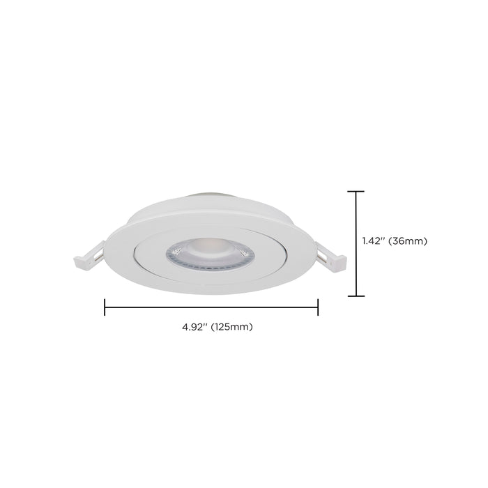 SATCO/NUVO 9W CCT Selectable LED Direct Wire Downlight Gimbaled 4 Inch Round Remote Driver White (S11840)