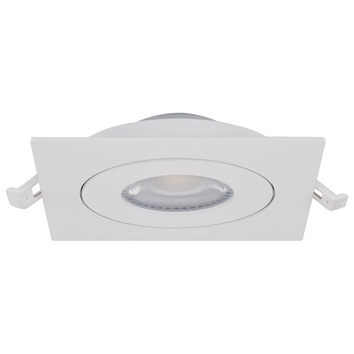SATCO/NUVO 9W CCT Selectable LED Direct Wire Downlight Gimbaled 4 Inch Square Remote Driver White (S11841)