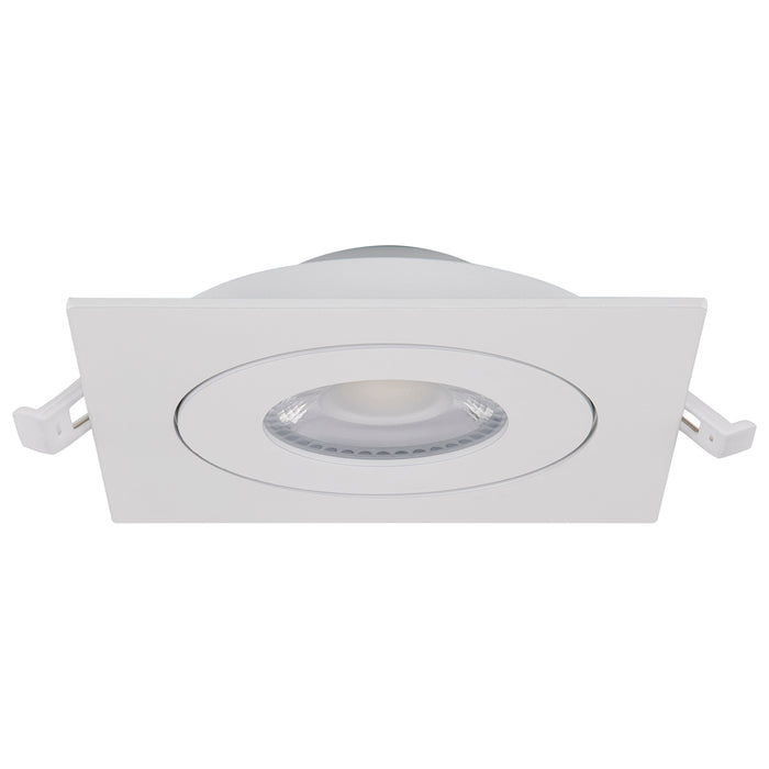 SATCO/NUVO 9W CCT Selectable LED Direct Wire Downlight Gimbaled 4 Inch Square Remote Driver White (S11841)