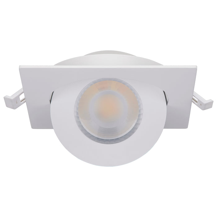 SATCO/NUVO 9W CCT Selectable LED Direct Wire Downlight Gimbaled 4 Inch Square Remote Driver White (S11841)