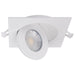 SATCO/NUVO 9W CCT Selectable LED Direct Wire Downlight Gimbaled 4 Inch Square Remote Driver White (S11841)