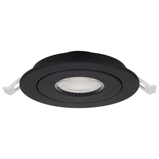 SATCO/NUVO 9W CCT Selectable LED Direct Wire Downlight Gimbaled 4 Inch Round Remote Driver Black (S11842)