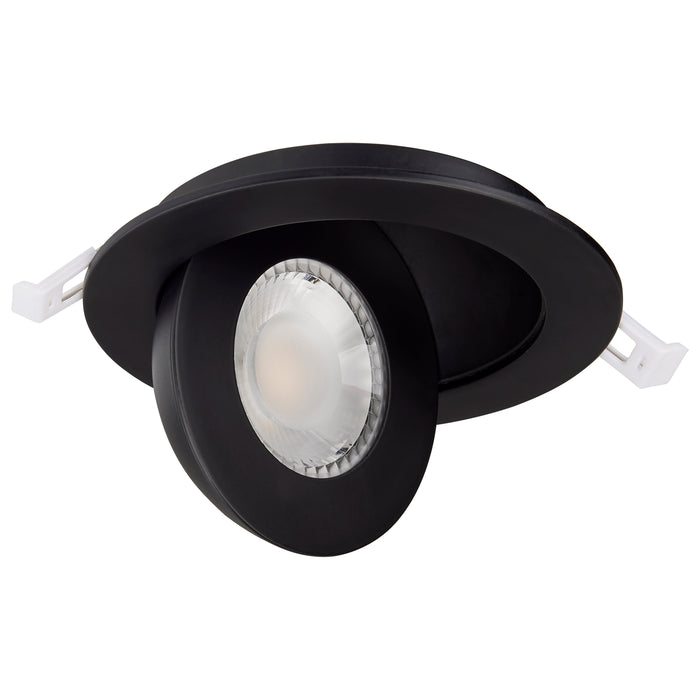 SATCO/NUVO 9W CCT Selectable LED Direct Wire Downlight Gimbaled 4 Inch Round Remote Driver Black (S11842)