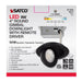 SATCO/NUVO 9W CCT Selectable LED Direct Wire Downlight Gimbaled 4 Inch Round Remote Driver Black (S11842)